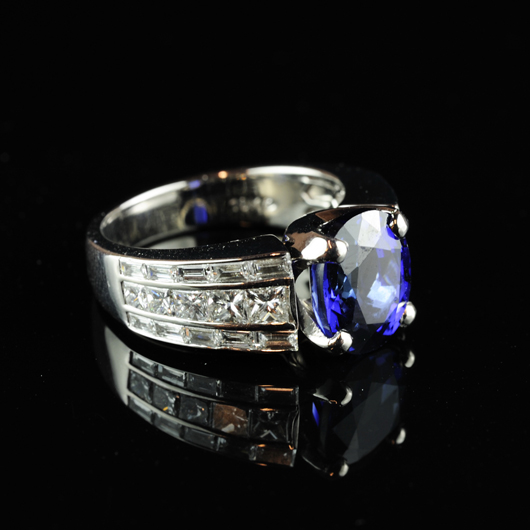 Sapphire and diamond ring. Morton Kuehnert image.